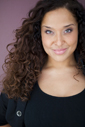 Maria Russell - Curl Hair and Black Shirt (Smile)